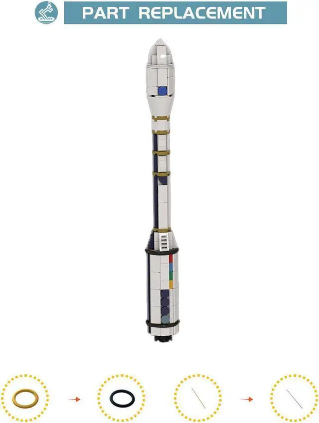 Alt view image 5 of 5 - ZITIANYOUBUILD New Generation Launch Vehicle/Single Use Delivery System 160 Pieces MOC