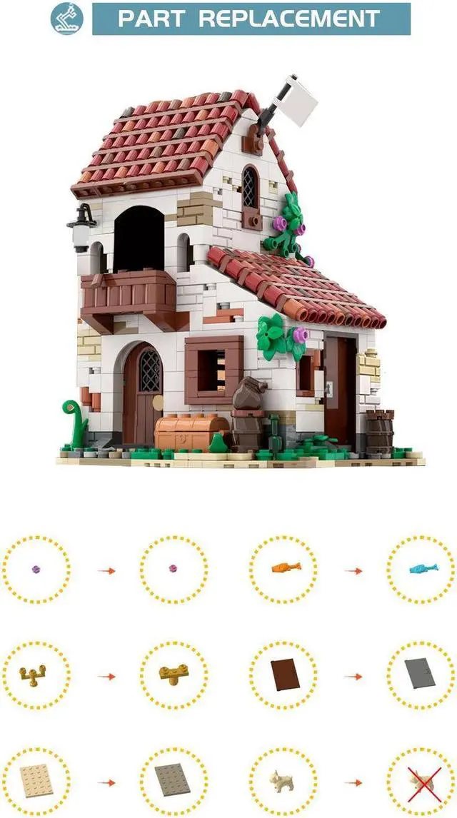 Alt view image 6 of 6 - ZITIANYOUBUILD Modular City Building with Interior 923 Pieces from Pirate Series MOC