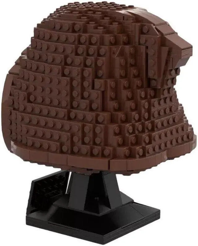 Alt view image 5 of 7 - ZITIANYOUBUILD MOC-70376 Star War Jawa Bust Movie Character Waste Picker Humanoid Creature Bust Model 740 Parts Helmet Collection Style 100% Compatible with LEGO Brand New and High Quality