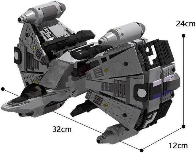 Alt view image 3 of 3 - ZITIANYOUBUILD Gunstar Attack Craft Fighter 1228 Pieces Building Toys Set MOC