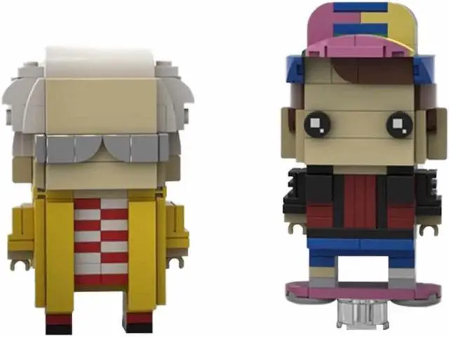 Alt view image 4 of 5 - ZITIANYOUBUILD Doctor Brown and Marty Mcfly Movie Character 330 Pieces Building Toys MOC