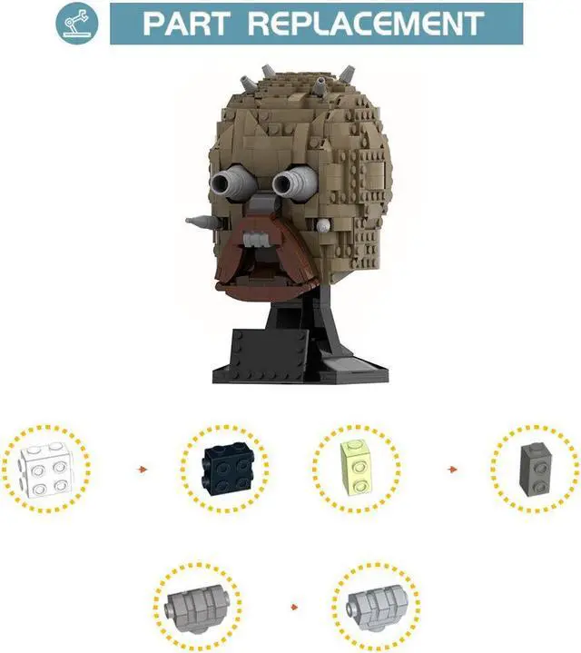 Alt view image 6 of 6 - ZITIANYOUBUILD Sand People / Tuskens in Tatooine 677 Pieces Building Toys Set MOC