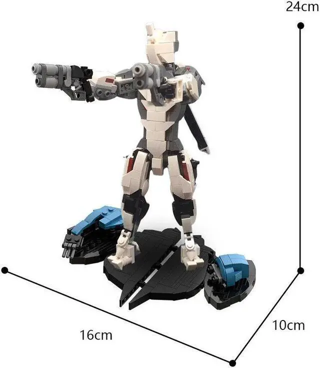 Alt view image 2 of 7 - ZITIANYOUBUILD MOC-117327 Warframe Battle Robot Mecha with Excalibur and Display Stand 555 Pieces for Adults 100% Compatible with LEGO Brand New and High Quality