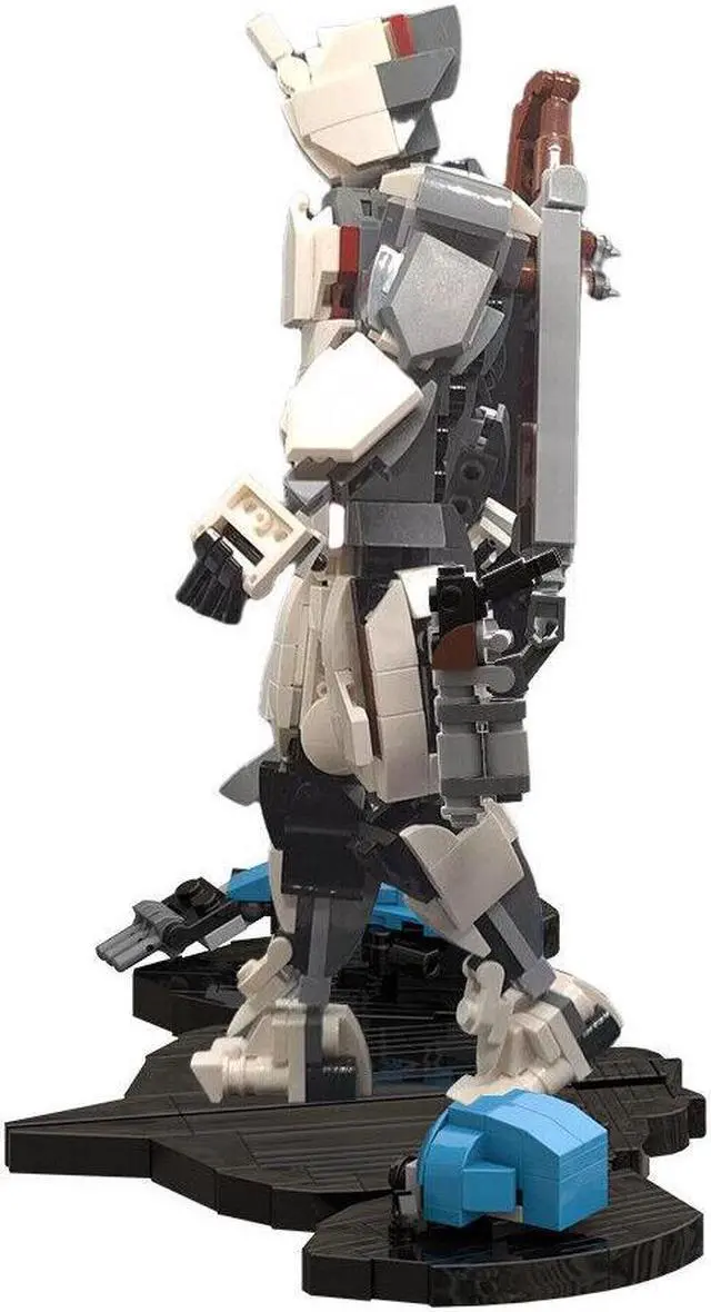 Alt view image 5 of 7 - ZITIANYOUBUILD MOC-117327 Warframe Battle Robot Mecha with Excalibur and Display Stand 555 Pieces for Adults 100% Compatible with LEGO Brand New and High Quality