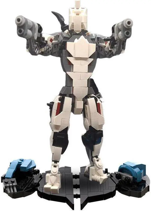 Alt view image 7 of 7 - ZITIANYOUBUILD MOC-117327 Warframe Battle Robot Mecha with Excalibur and Display Stand 555 Pieces for Adults 100% Compatible with LEGO Brand New and High Quality