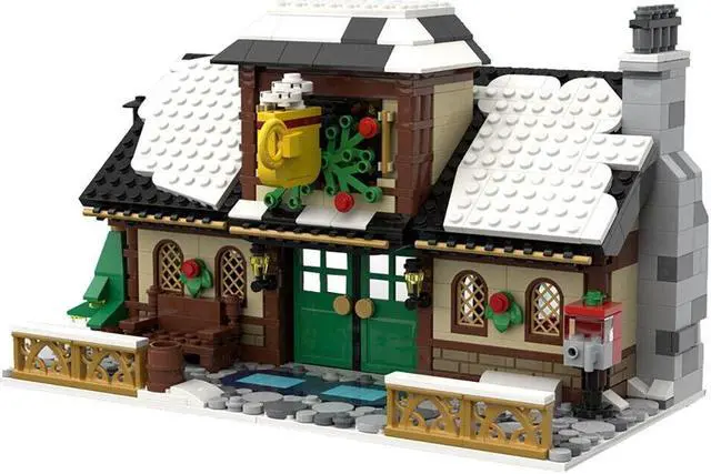 Alt view image 2 of 3 - ZITIANYOUBUILD Modular Buildings Winter Village Cafe Model 1002 Pieces Building Toys MOC