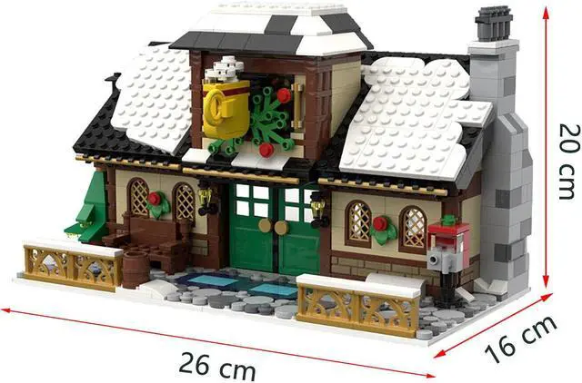 Alt view image 3 of 3 - ZITIANYOUBUILD Modular Buildings Winter Village Cafe Model 1002 Pieces Building Toys MOC