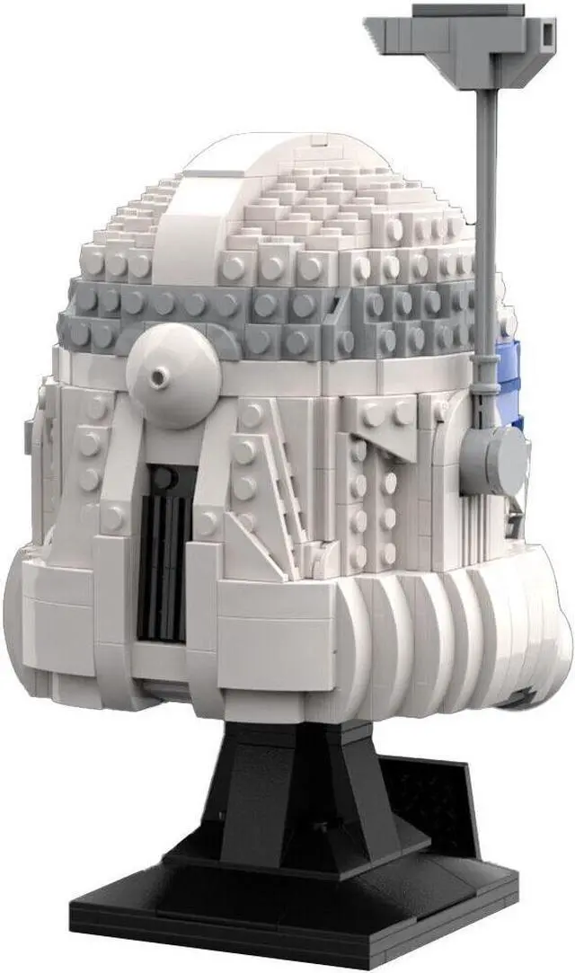 Alt view image 4 of 7 - ZITIANYOUBUILD Captain's Helmet Bust Model 891 Pieces Building Toys Set Building Set MOC