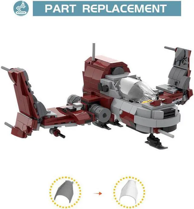 Alt view image 6 of 6 - ZITIANYOUBUILD BC1 Fighter-type Ship Building Toys Set for Collection 470 Pieces MOC
