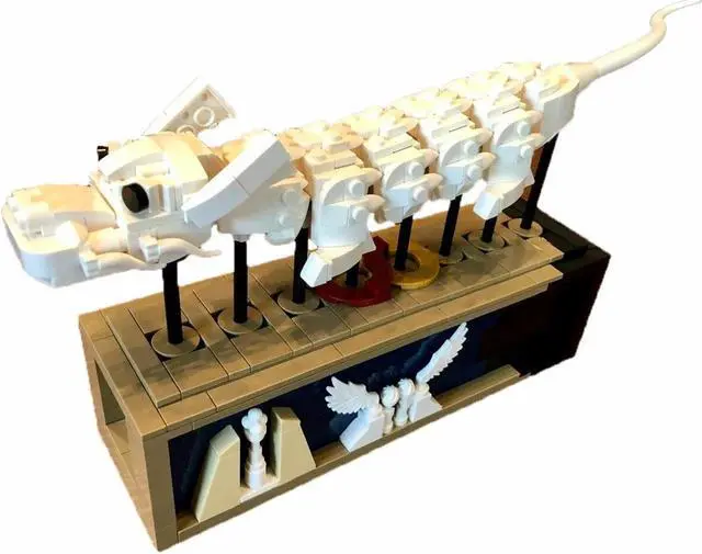 Alt view image 4 of 7 - ZITIANYOUBUILD Flight of the Luck Dragon Model Static Sculpture 656 Pieces MOC