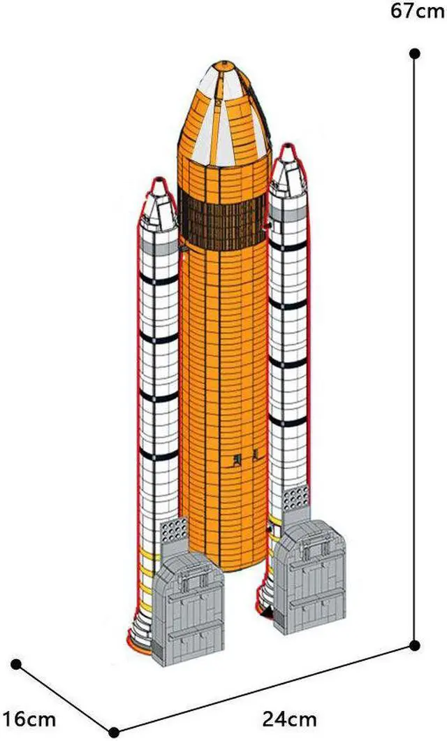 Alt view image 3 of 4 - ZITIANYOUBUILD Space Shuttle Discovery 10283 Upgrade Tank and Booster Building Toys MOC