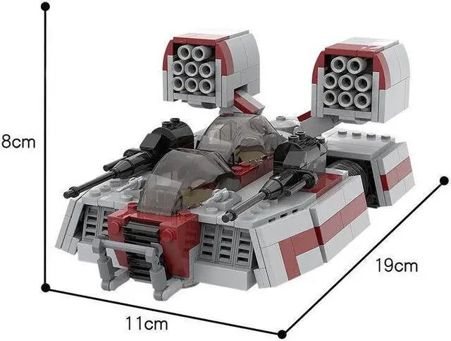 Alt view image 2 of 6 - ZITIANYOUBUILD Speeding Tank Land Vehicle Model with 2 Cockpits 590 Pieces from Game MOC
