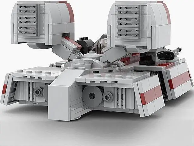 Alt view image 5 of 6 - ZITIANYOUBUILD Speeding Tank Land Vehicle Model with 2 Cockpits 590 Pieces from Game MOC