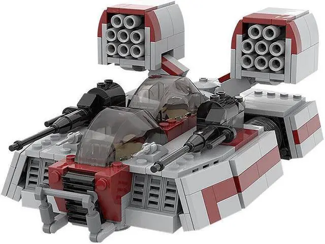 Alt view image 3 of 6 - ZITIANYOUBUILD Speeding Tank Land Vehicle Model with 2 Cockpits 590 Pieces from Game MOC