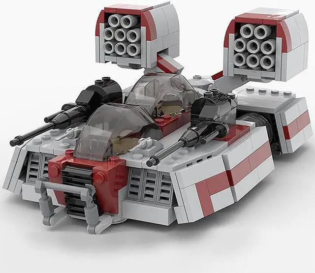 Alt view image 6 of 6 - ZITIANYOUBUILD Speeding Tank Land Vehicle Model with 2 Cockpits 590 Pieces from Game MOC