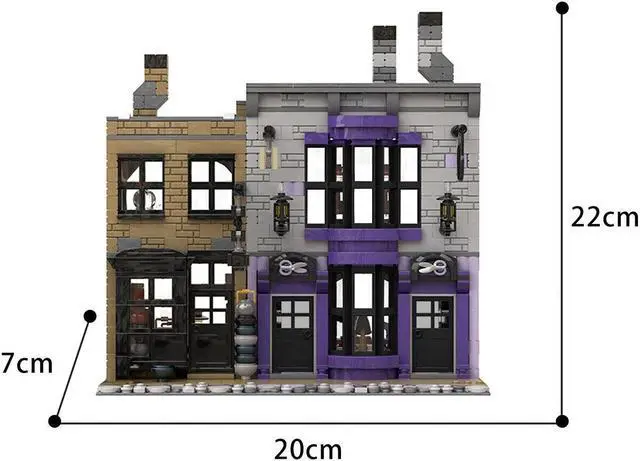 Alt view image 2 of 3 - ZITIANYOUBUILD Modular Shop Architecture Model 1119 Pieces from Movie about Magic MOC