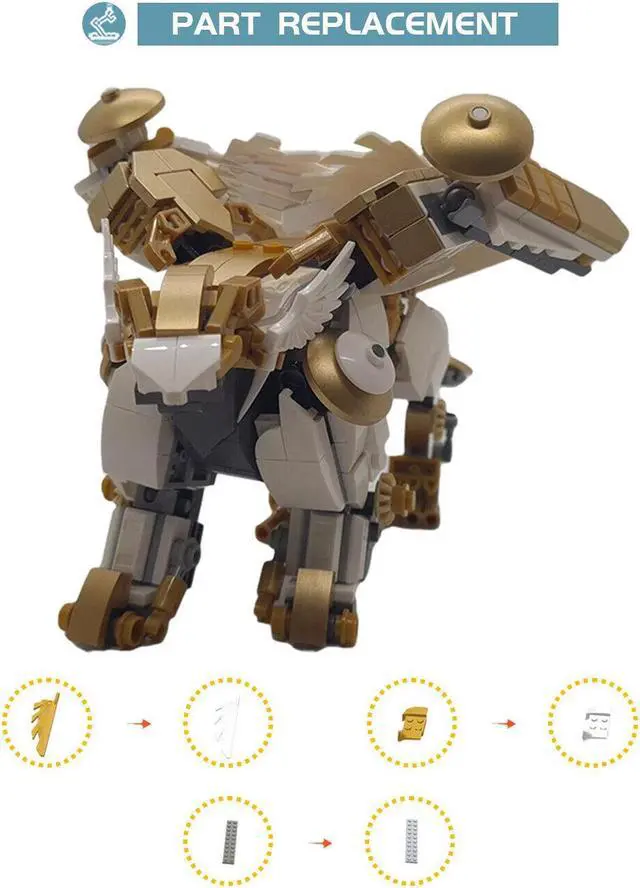 Alt view image 7 of 7 - ZITIANYOUBUILD Legendary Creature Mecha Robot from Strategy Game 452 Pieces Toys MOC