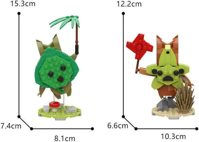 Alt view image 3 of 7 - ZITIANYOUBUILD 2-in-1 Tan Korok & Yahaha Model 314 Pieces from Adventure Game MOC