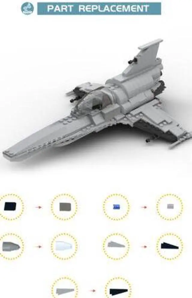 Alt view image 4 of 4 - ZITIANYOUBUILD MOC-28656 Battlestar Galactica Viper Mark 7 Colonial Fleet's Fighter Model 289 Pieces 100% Compatible with LEGO Brand New and High Quality