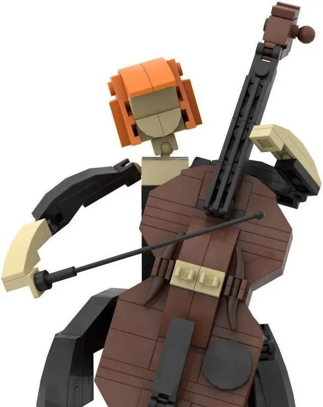 Alt view image 4 of 7 - ZITIANYOUBUILD Fiddler Female Cellist 196 Pieces for Jazz Quartet 21334 Extension MOC