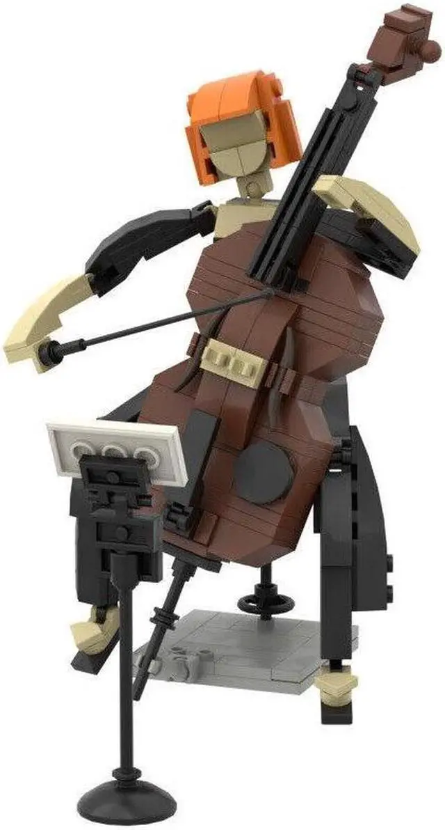 Alt view image 2 of 7 - ZITIANYOUBUILD Fiddler Female Cellist 196 Pieces for Jazz Quartet 21334 Extension MOC