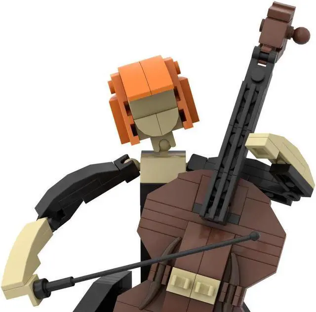 Alt view image 5 of 7 - ZITIANYOUBUILD Fiddler Female Cellist 196 Pieces for Jazz Quartet 21334 Extension MOC