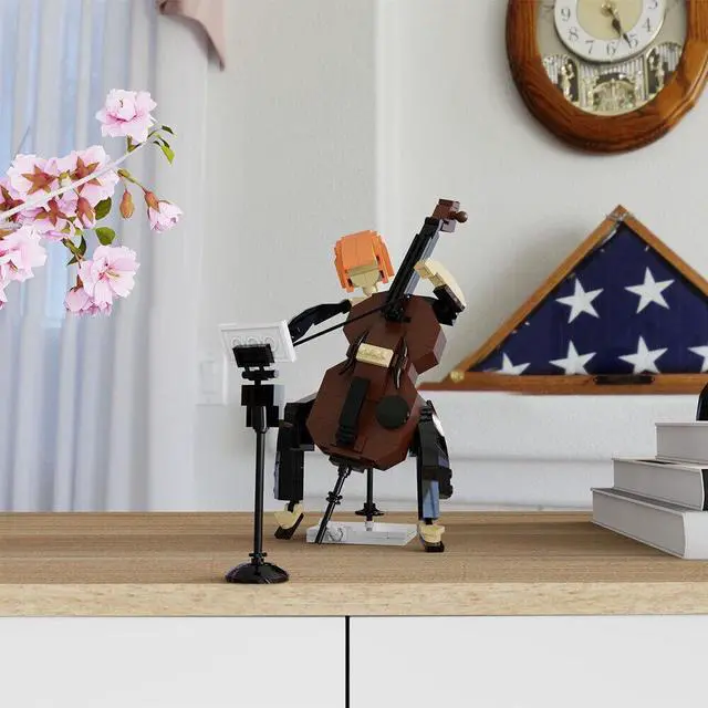 Alt view image 6 of 7 - ZITIANYOUBUILD Fiddler Female Cellist 196 Pieces for Jazz Quartet 21334 Extension MOC