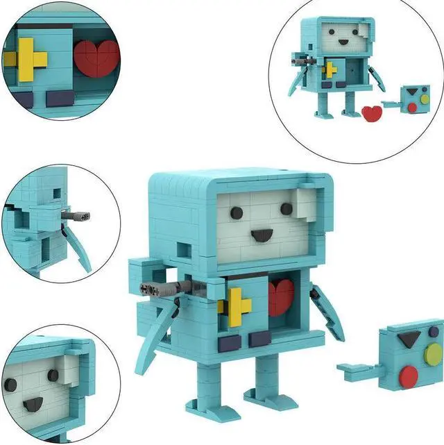 Alt view image 6 of 7 - ZITIANYOUBUILD BMO Puzzle Box Trusting and Helpful Robot 474 Pieces Building Toys MOC
