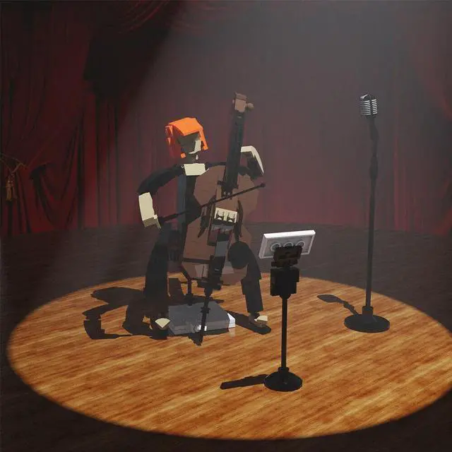 Alt view image 7 of 7 - ZITIANYOUBUILD Fiddler Female Cellist 196 Pieces for Jazz Quartet 21334 Extension MOC