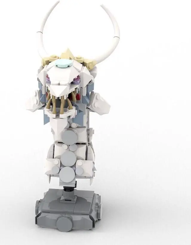 Alt view image 2 of 7 - ZITIANYOUBUILD 2-in-1 Fire-breathing and Ice-spewing Dragons Bust Head 648 Pieces MOC