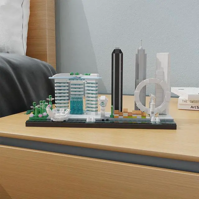 Alt view image 7 of 7 - ZITIANYOUBUILD Singapore Skyline Architecture 504 Pieces for Adults 100% Compatible with LEGO Brand New and High Quality