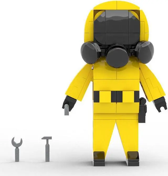 Alt view image 2 of 6 - ZITIANYOUBUILD Yellow Robot from Video Game about Room Building Toys 136 Pieces MOC