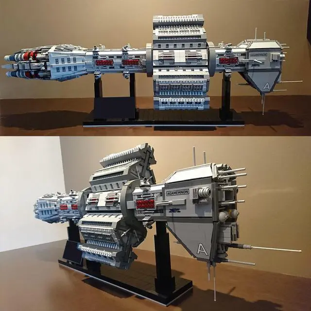 Alt view image 6 of 7 - ZITIANYOUBUILD EAS Agamemnon Ship Omega class Destroyer 4739 Pieces Building Toys MOC