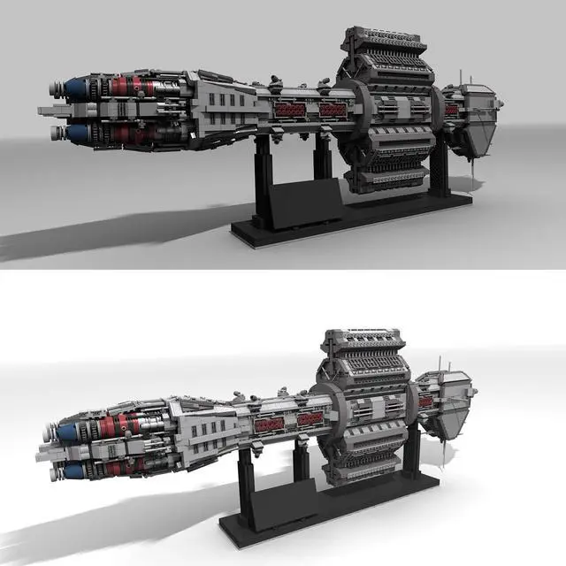Alt view image 5 of 7 - ZITIANYOUBUILD EAS Agamemnon Ship Omega class Destroyer 4739 Pieces Building Toys MOC