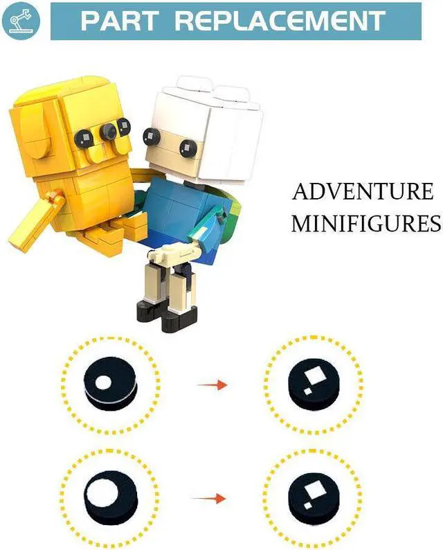Alt view image 3 of 3 - ZITIANYOUBUILD Finn & Jake Model from Adventure Movie 202 Pieces Building Toys MOC