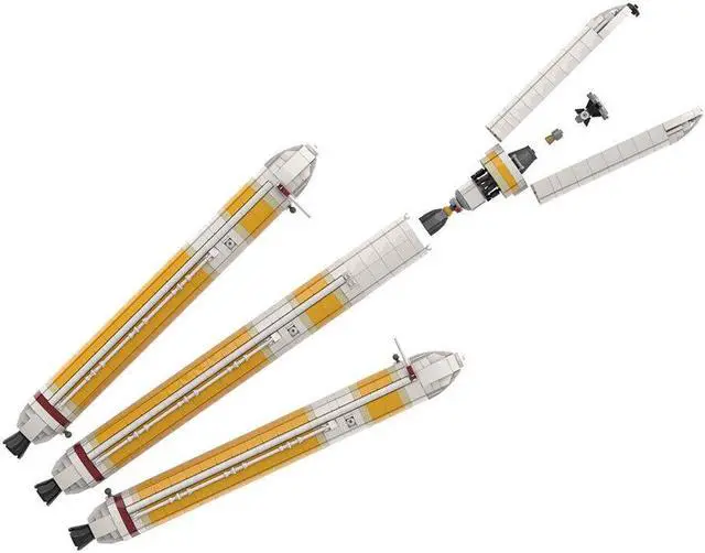 Alt view image 3 of 7 - ZITIANYOUBUILD Delta IV Heavy with Parker Solar Probe Saturn V scale 1884 Pieces MOC