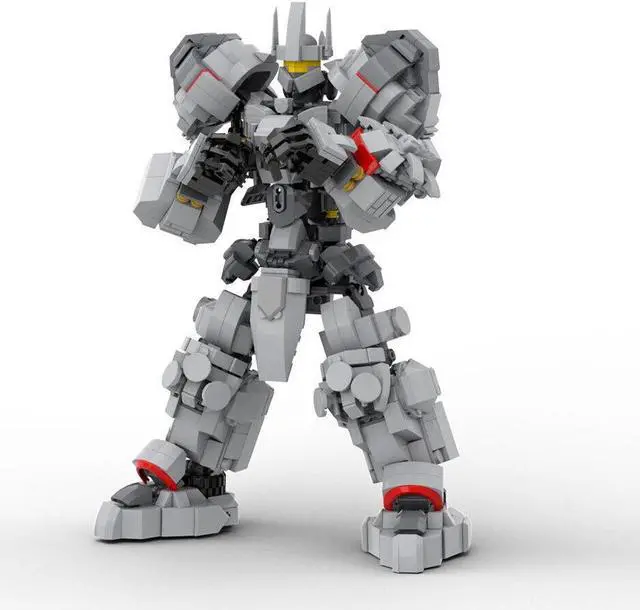 Alt view image 7 of 7 - ZITIANYOUBUILD The Reinhardt Tank Hero with Rocket Hammer 1307 Pieces from Game MOC