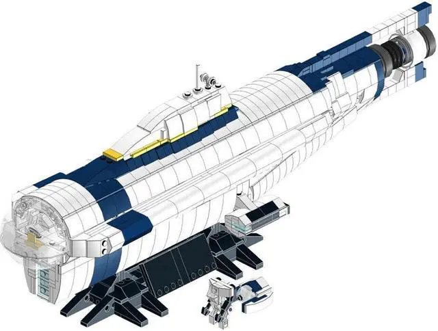 Alt view image 4 of 5 - ZITIANYOUBUILD Cyclops Submarine Model 1552 Pieces with Display Stand Building Toys MOC
