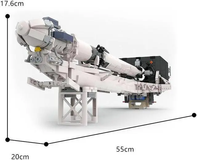 Alt view image 3 of 7 - ZITIANYOUBUILD SpaceX Falcon 9 Transporter Erector (TE) 1/110 Scale Rocket and Launch Vehicle Mobile System with Launch Tower 1298 Pieces 100% Compatible with LEGO Brand New and High Quality