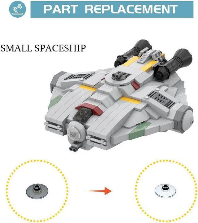 Alt view image 3 of 3 - ZITIANYOUBUILD Rebel's Ship The Ghost Ship Model 554 Pieces from Movie about Star MOC