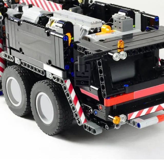 Alt view image 7 of 7 - ZITIANYOUBUILD Full RC Black Orange LTM 11200 Crane with Power Functions 8104 Pieces MOC