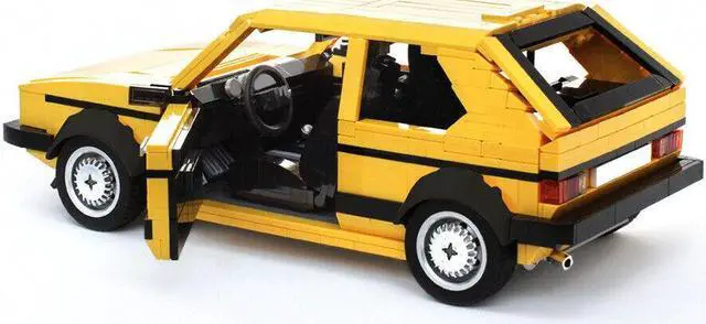 Alt view image 6 of 7 - ZITIANYOUBUILD Car Model 1390 Pieces Yellow Version with Suspension Building Toys MOC