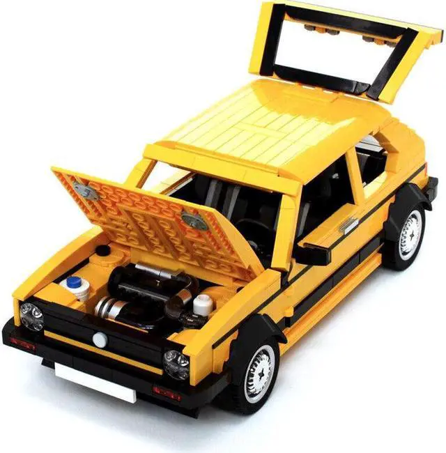 Alt view image 7 of 7 - ZITIANYOUBUILD Car Model 1390 Pieces Yellow Version with Suspension Building Toys MOC