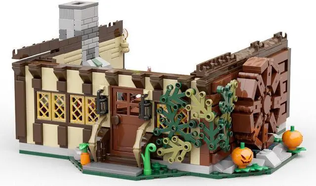 Alt view image 3 of 7 - ZITIANYOUBUILD The Sanderson Sisters Cottage Building Kit 1536 Pieces for Halloween MOC