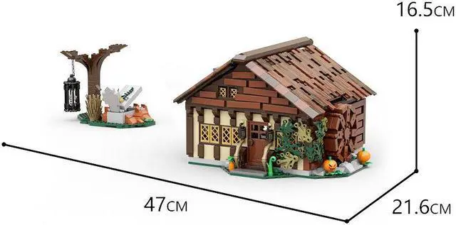 Alt view image 2 of 7 - ZITIANYOUBUILD The Sanderson Sisters Cottage Building Kit 1536 Pieces for Halloween MOC