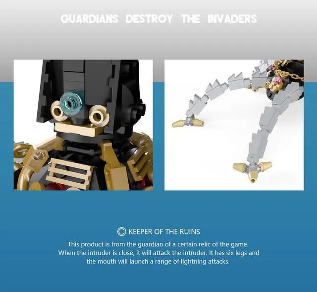 Alt view image 3 of 5 - ZITIANYOUBUILD Protector Guardian of the Ruins 365 Pieces Building Toys Set MOC