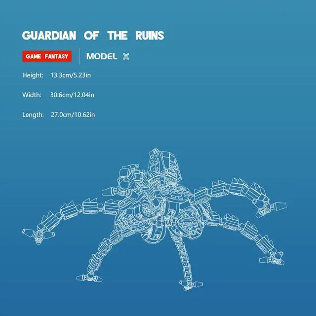 Alt view image 4 of 5 - ZITIANYOUBUILD Protector Guardian of the Ruins 365 Pieces Building Toys Set MOC