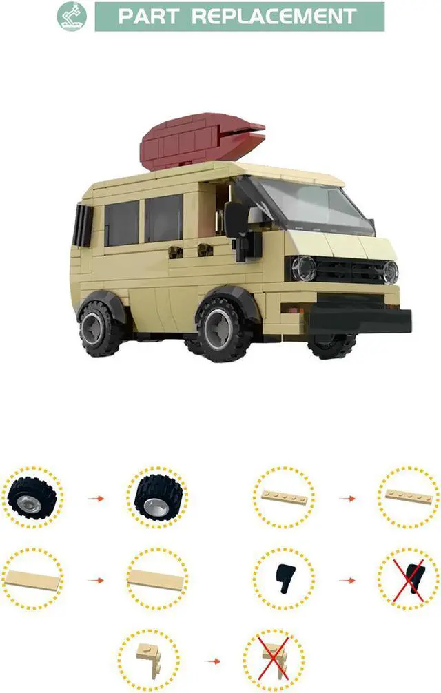 Alt view image 4 of 6 - ZITIANYOUBUILD Pizza Delivery Van 244 Pieces Building Toys Kit from TV Show Season 4 MOC