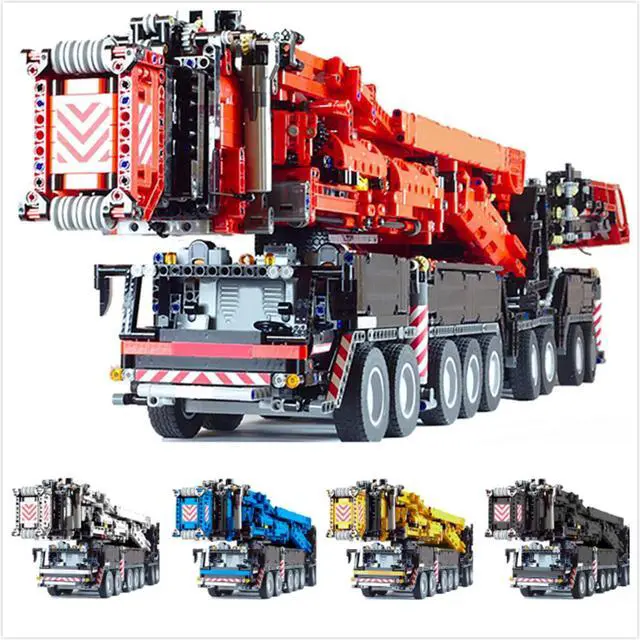 Alt view image 7 of 7 - ZITIANYOUBUILD Blue Liebherr LTM 11200 Crane with Power Functions Kits 8128 Pieces MOC