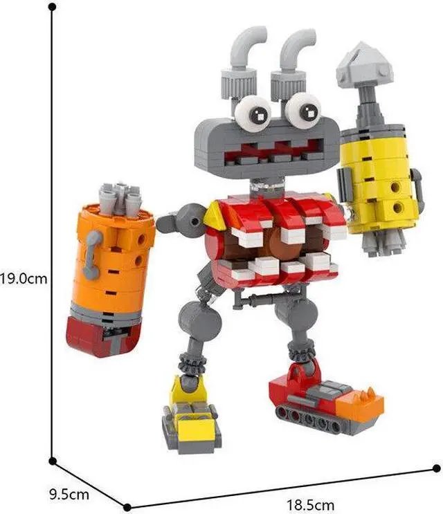Alt view image 2 of 2 - ZITIANYOUBUILD Large Red Robot Monster Building Toys Set for Collection 303 Pieces MOC